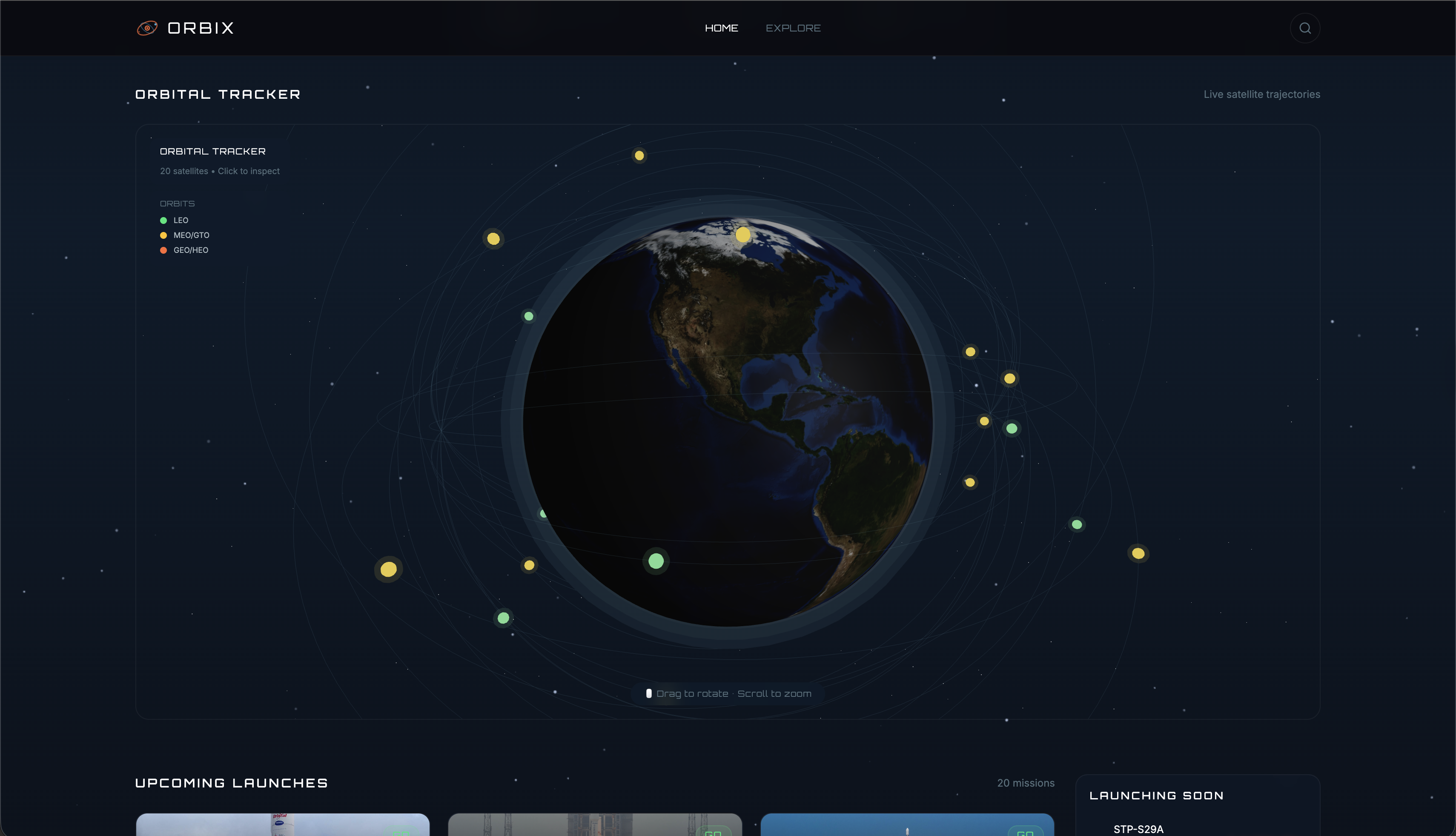 Orbix 3D rocket tracker